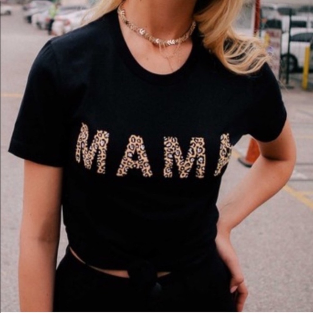🐆Leopard Print Mama Graphic Tee